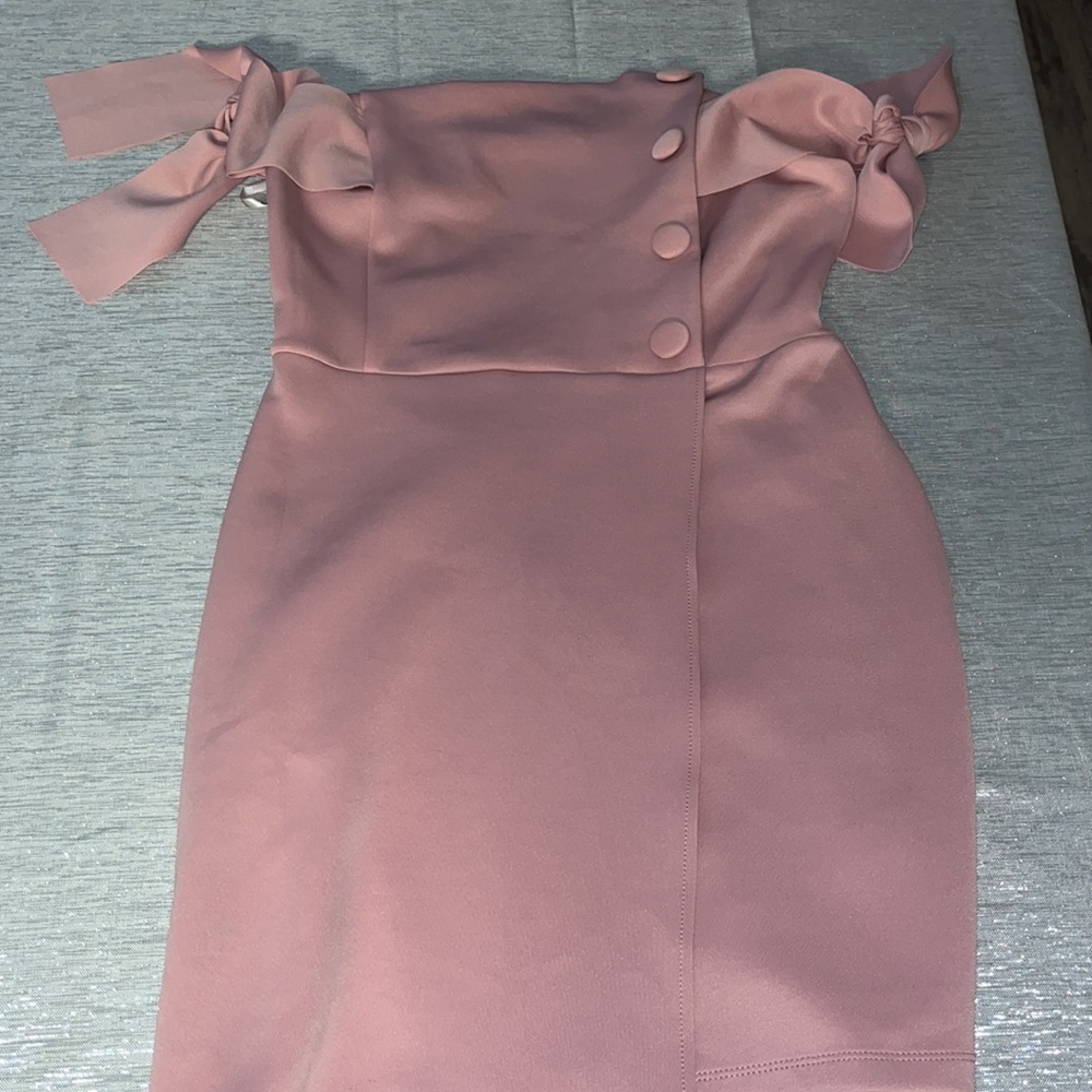 NWT Off the shoulder bow tie occasion dress - Picture 4 of 4